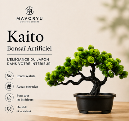 Bonsaï artificiel Kaito – Pin japonais – 22 × 36 cm