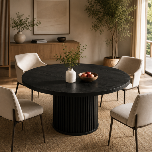 Table Ronde Kuroha – Noire 120 cm