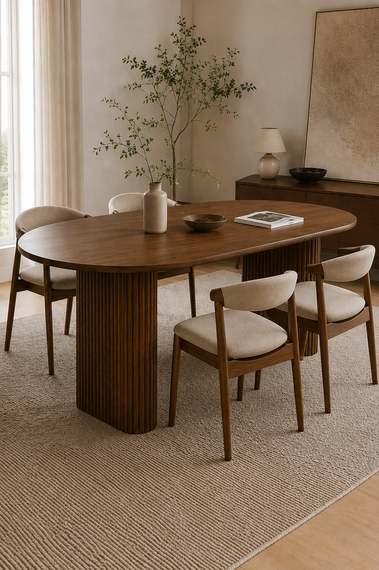 Table Ovale Kaede – Effet Bois 180 cm