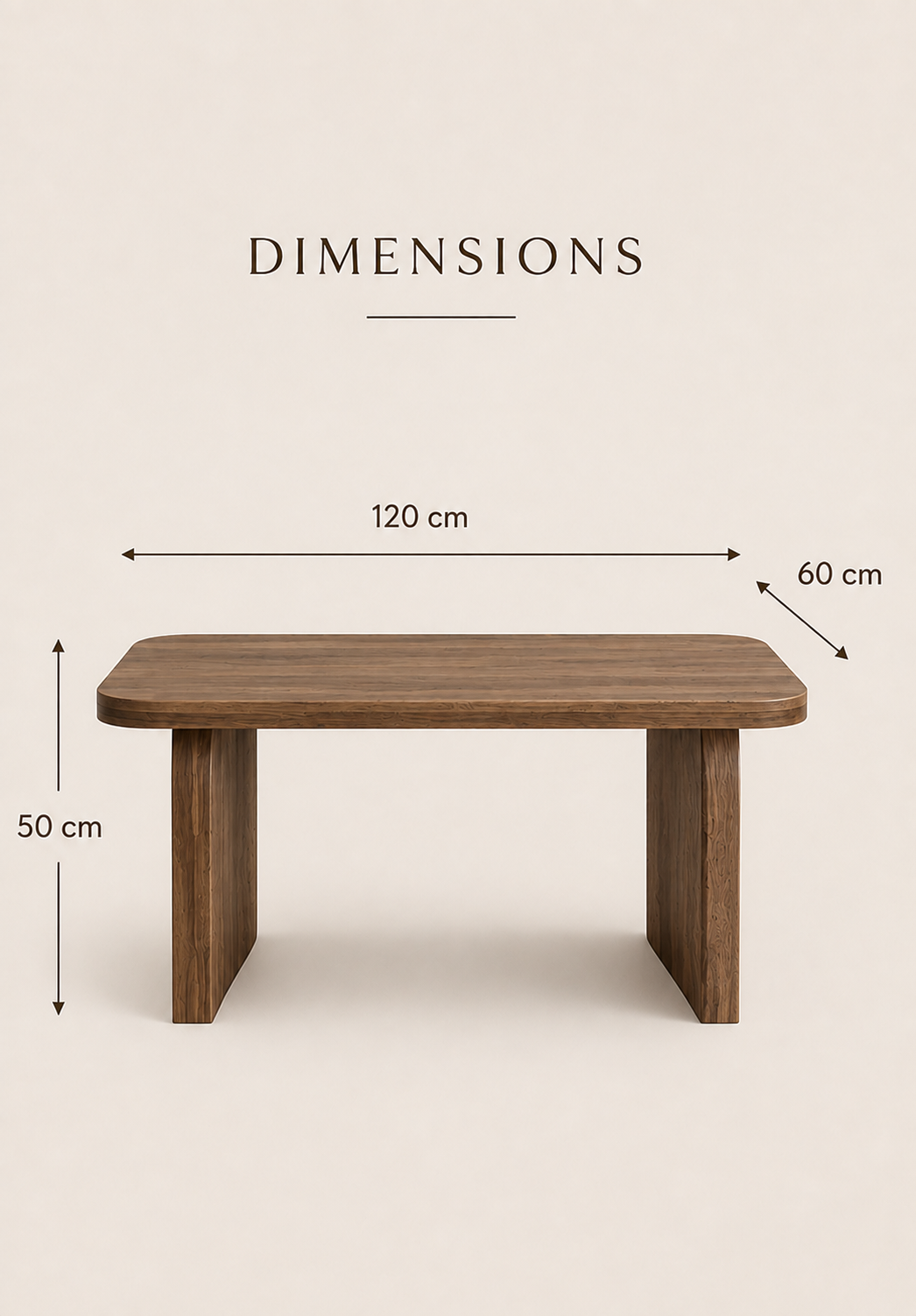 Table Basse Nagori – Effet Bois 120 cm