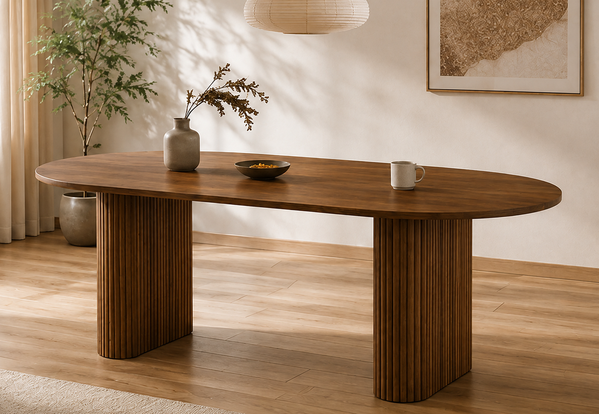 Table Ovale Kaede – Effet Bois 180 cm