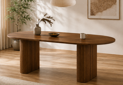 Table Ovale Kaede – Effet Bois 180 cm