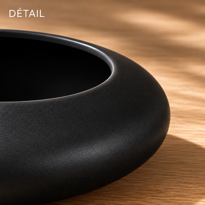 Vase Nami en céramique noire – 26 cm