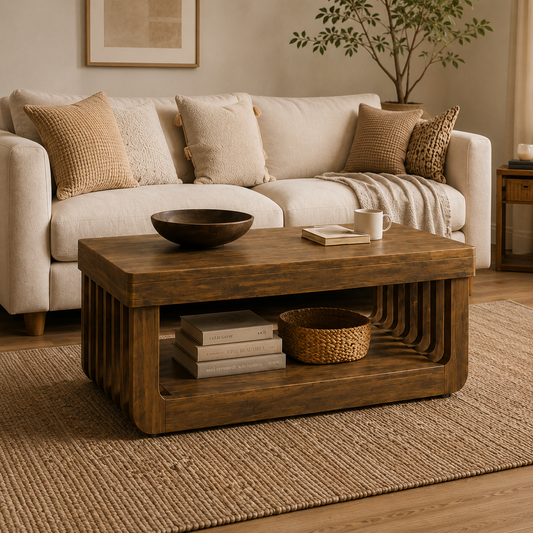 Table Basse Kiyoshi – Effet Bois 120 cm